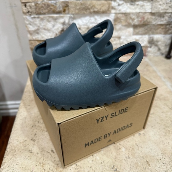 ADIDAS YEEZY SLIDE SLATE MARINE INFANTS ID2354 SIZE 7K "NEW IN BOX" - Picture 4 of 7